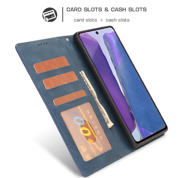 For Samsung Galaxy Note20 Fantasy Classic Skin-feel Calfskin Texture Magnetic Buckle Horizontal Flip PU Leather Case with Holder & Card Slot & Wallet