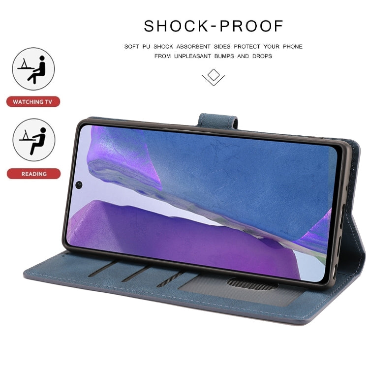For Samsung Galaxy Note20 Fantasy Classic Skin-feel Calfskin Texture Magnetic Buckle Horizontal Flip PU Leather Case with Holder & Card Slot & Wallet