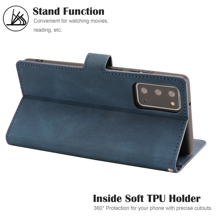 For Samsung Galaxy Note20 Fantasy Classic Skin-feel Calfskin Texture Magnetic Buckle Horizontal Flip PU Leather Case with Holder & Card Slot & Wallet
