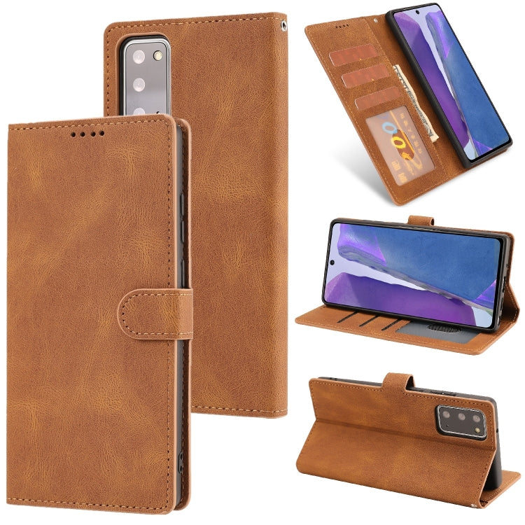 For Samsung Galaxy Note20 Fantasy Classic Skin-feel Calfskin Texture Magnetic Buckle Horizontal Flip PU Leather Case with Holder & Card Slot & Wallet
