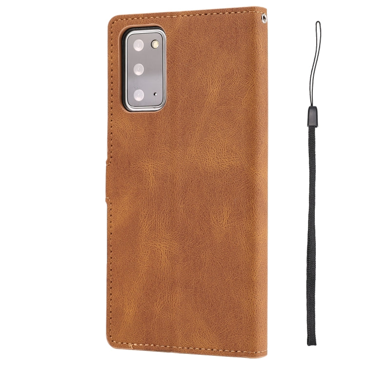 For Samsung Galaxy Note20 Fantasy Classic Skin-feel Calfskin Texture Magnetic Buckle Horizontal Flip PU Leather Case with Holder & Card Slot & Wallet