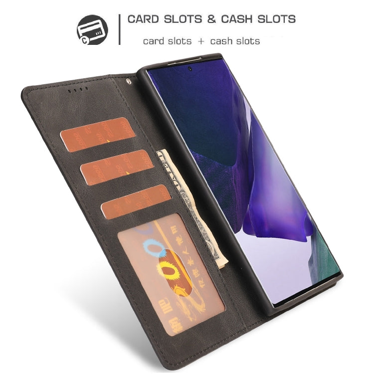 For Samsung Galaxy Note20 Ultra Fantasy Classic Skin-feel Calfskin Texture Magnetic Buckle Horizontal Flip PU Leather Case with Holder & Card Slot & Wallet