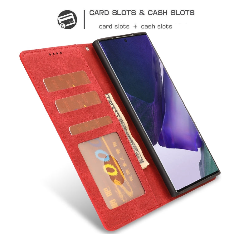 For Samsung Galaxy Note20 Ultra Fantasy Classic Skin-feel Calfskin Texture Magnetic Buckle Horizontal Flip PU Leather Case with Holder & Card Slot & Wallet