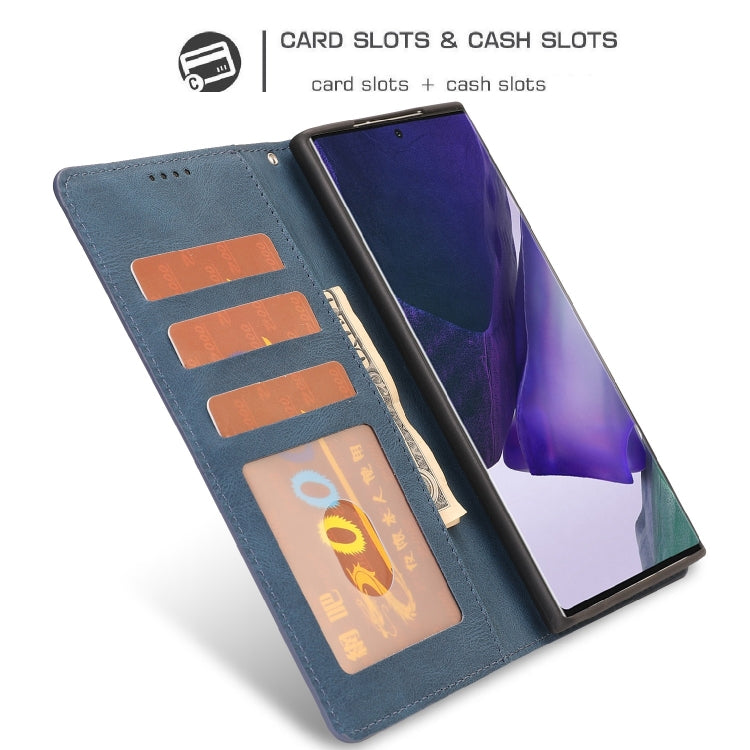 For Samsung Galaxy Note20 Ultra Fantasy Classic Skin-feel Calfskin Texture Magnetic Buckle Horizontal Flip PU Leather Case with Holder & Card Slot & Wallet