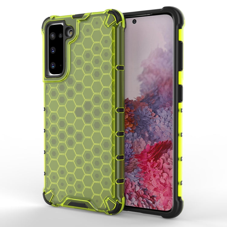 For Samsung Galaxy S21 5G Shockproof Honeycomb PC + TPU Protective Case