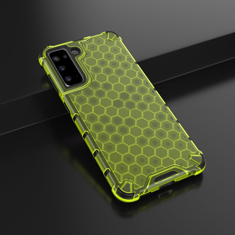 For Samsung Galaxy S21 5G Shockproof Honeycomb PC + TPU Protective Case