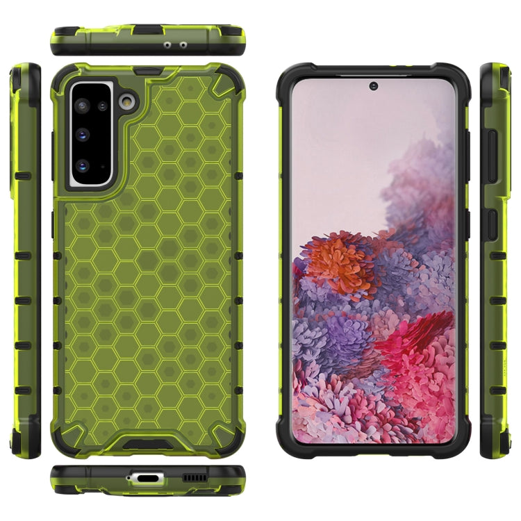 For Samsung Galaxy S21 5G Shockproof Honeycomb PC + TPU Protective Case