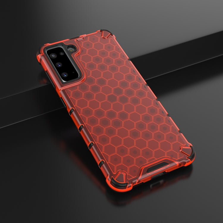 For Samsung Galaxy S21 5G Shockproof Honeycomb PC + TPU Protective Case