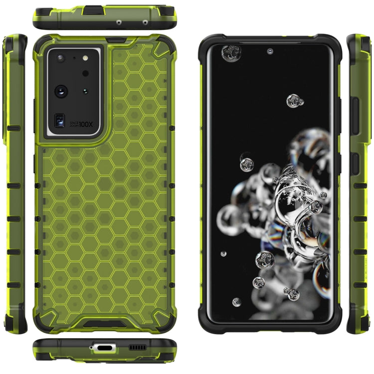 For Samsung Galaxy S21 Ultra 5G Shockproof Honeycomb PC + TPU Protective Case