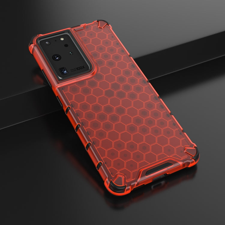 For Samsung Galaxy S21 Ultra 5G Shockproof Honeycomb PC + TPU Protective Case