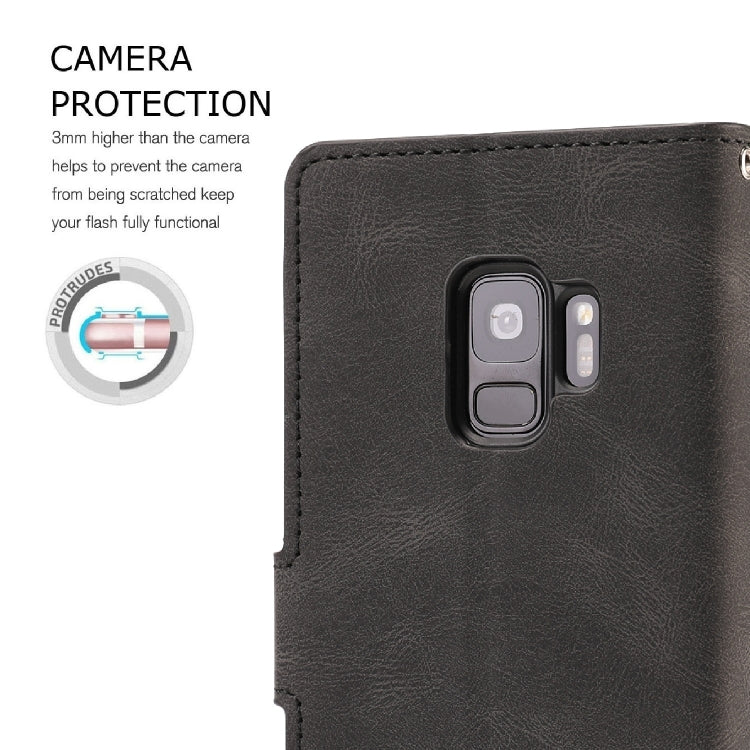For Samsung Galaxy S9 Fantasy Classic Skin-feel Calfskin Texture Magnetic Buckle Horizontal Flip PU Leather Case with Holder & Card Slot & Wallet