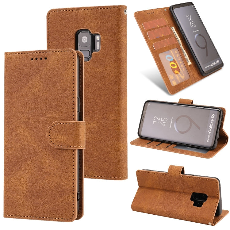 For Samsung Galaxy S9 Fantasy Classic Skin-feel Calfskin Texture Magnetic Buckle Horizontal Flip PU Leather Case with Holder & Card Slot & Wallet