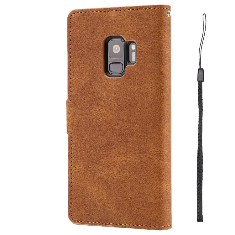 For Samsung Galaxy S9 Fantasy Classic Skin-feel Calfskin Texture Magnetic Buckle Horizontal Flip PU Leather Case with Holder & Card Slot & Wallet