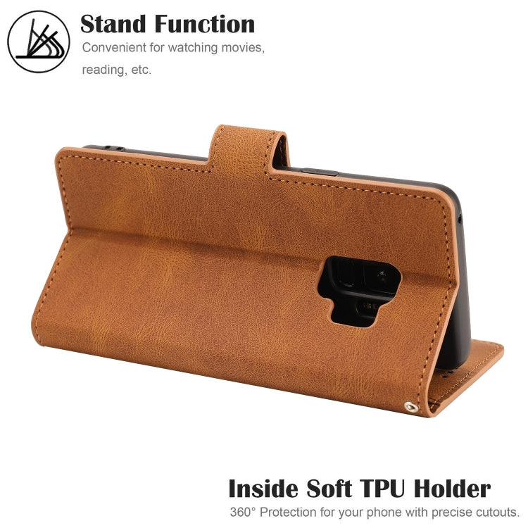 For Samsung Galaxy S9 Fantasy Classic Skin-feel Calfskin Texture Magnetic Buckle Horizontal Flip PU Leather Case with Holder & Card Slot & Wallet