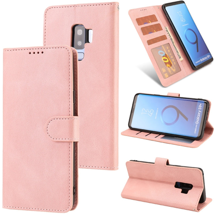 For Samsung Galaxy S9+ Fantasy Classic Skin-feel Calfskin Texture Magnetic Buckle Horizontal Flip PU Leather Case with Holder & Card Slot & Wallet