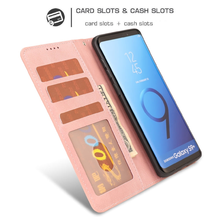 For Samsung Galaxy S9+ Fantasy Classic Skin-feel Calfskin Texture Magnetic Buckle Horizontal Flip PU Leather Case with Holder & Card Slot & Wallet