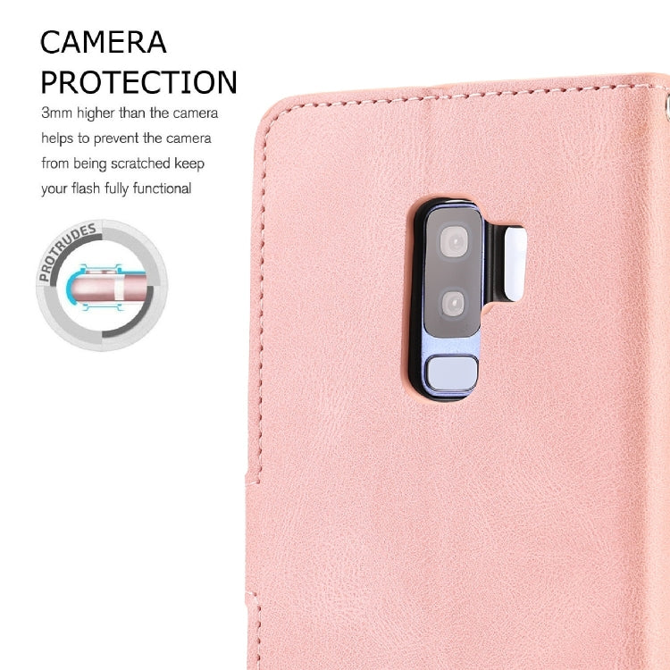For Samsung Galaxy S9+ Fantasy Classic Skin-feel Calfskin Texture Magnetic Buckle Horizontal Flip PU Leather Case with Holder & Card Slot & Wallet