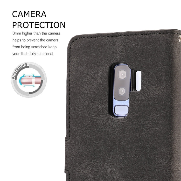 For Samsung Galaxy S9+ Fantasy Classic Skin-feel Calfskin Texture Magnetic Buckle Horizontal Flip PU Leather Case with Holder & Card Slot & Wallet