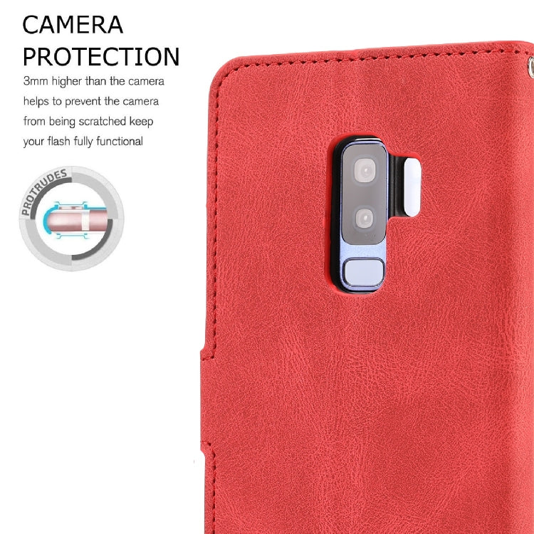 For Samsung Galaxy S9+ Fantasy Classic Skin-feel Calfskin Texture Magnetic Buckle Horizontal Flip PU Leather Case with Holder & Card Slot & Wallet
