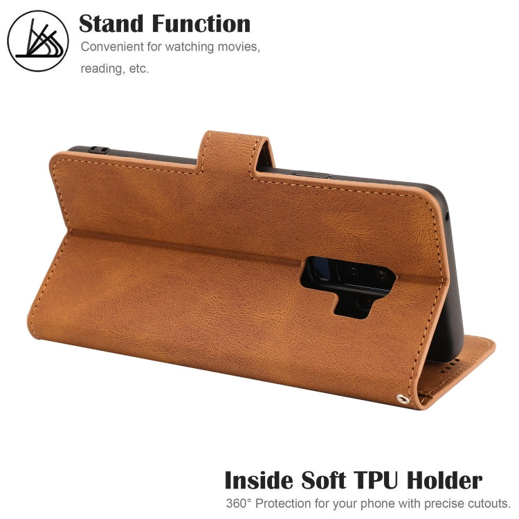 For Samsung Galaxy S9+ Fantasy Classic Skin-feel Calfskin Texture Magnetic Buckle Horizontal Flip PU Leather Case with Holder & Card Slot & Wallet