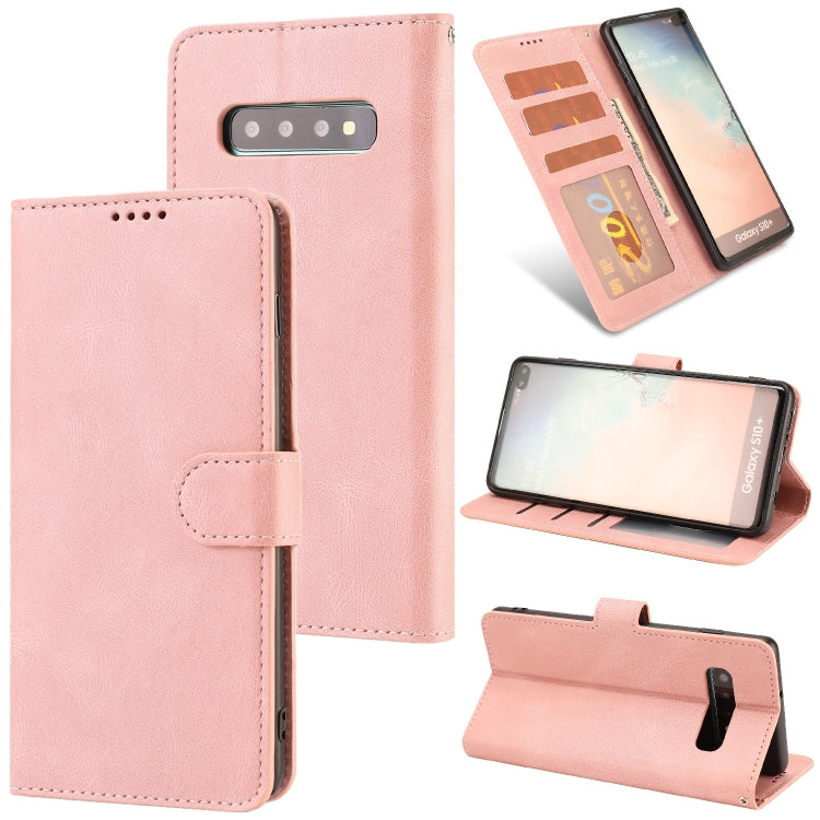 For Samsung Galaxy S10 Fantasy Classic Skin-feel Calfskin Texture Magnetic Buckle Horizontal Flip PU Leather Case with Holder & Card Slot & Wallet
