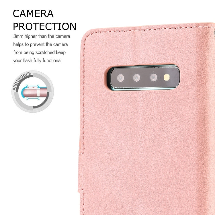 For Samsung Galaxy S10 Fantasy Classic Skin-feel Calfskin Texture Magnetic Buckle Horizontal Flip PU Leather Case with Holder & Card Slot & Wallet