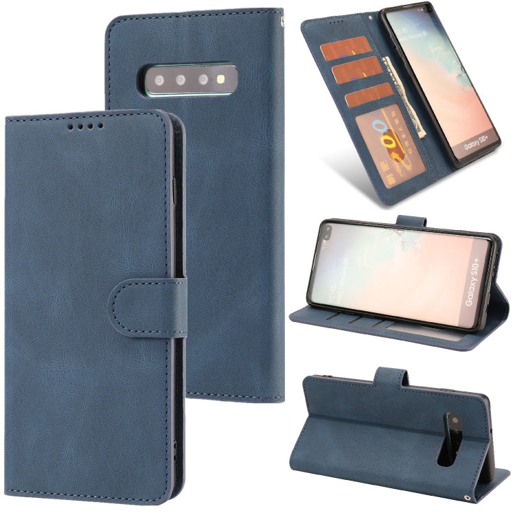 For Samsung Galaxy S10 Fantasy Classic Skin-feel Calfskin Texture Magnetic Buckle Horizontal Flip PU Leather Case with Holder & Card Slot & Wallet
