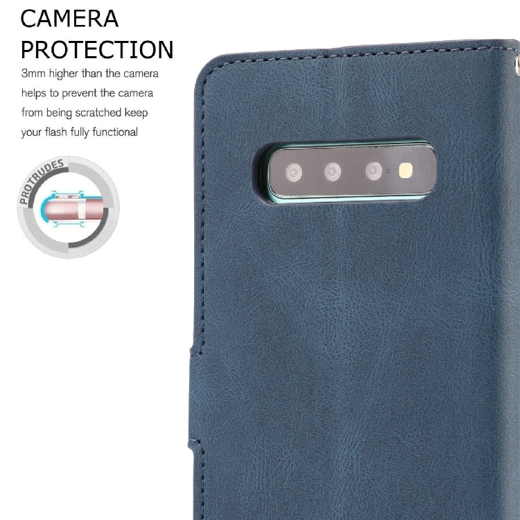 For Samsung Galaxy S10 Fantasy Classic Skin-feel Calfskin Texture Magnetic Buckle Horizontal Flip PU Leather Case with Holder & Card Slot & Wallet