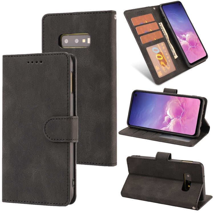 For Samsung Galaxy S10e Fantasy Classic Skin-feel Calfskin Texture Magnetic Buckle Horizontal Flip PU Leather Case with Holder & Card Slot & Wallet