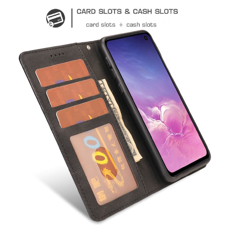 For Samsung Galaxy S10e Fantasy Classic Skin-feel Calfskin Texture Magnetic Buckle Horizontal Flip PU Leather Case with Holder & Card Slot & Wallet