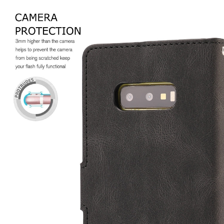 For Samsung Galaxy S10e Fantasy Classic Skin-feel Calfskin Texture Magnetic Buckle Horizontal Flip PU Leather Case with Holder & Card Slot & Wallet