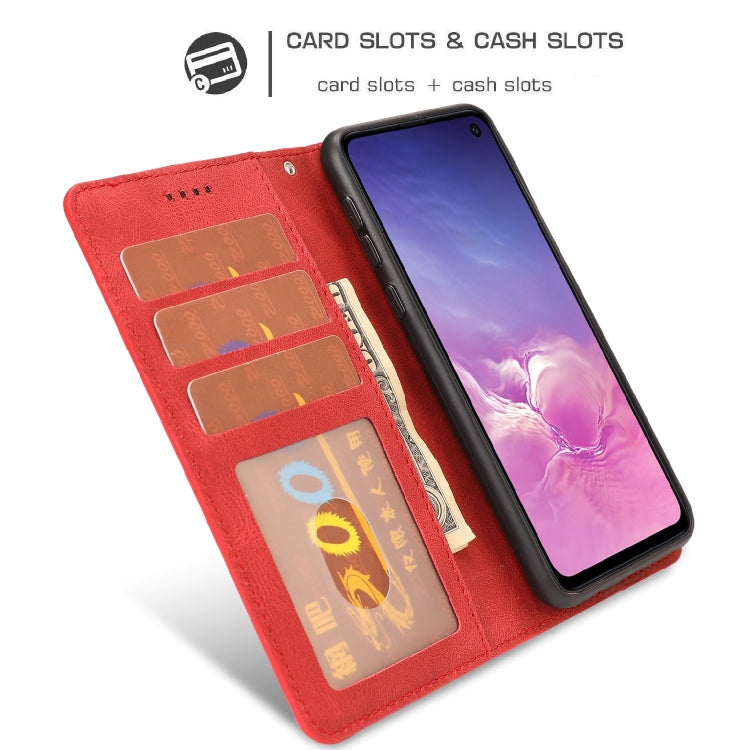 For Samsung Galaxy S10e Fantasy Classic Skin-feel Calfskin Texture Magnetic Buckle Horizontal Flip PU Leather Case with Holder & Card Slot & Wallet