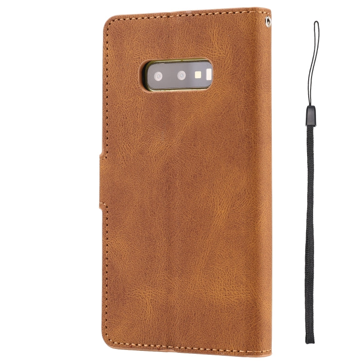 For Samsung Galaxy S10e Fantasy Classic Skin-feel Calfskin Texture Magnetic Buckle Horizontal Flip PU Leather Case with Holder & Card Slot & Wallet