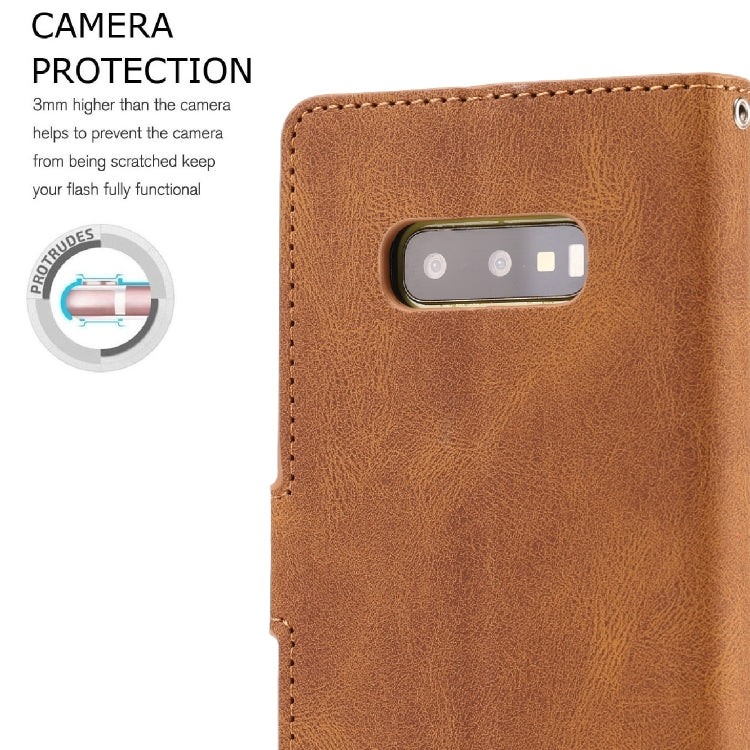 For Samsung Galaxy S10e Fantasy Classic Skin-feel Calfskin Texture Magnetic Buckle Horizontal Flip PU Leather Case with Holder & Card Slot & Wallet