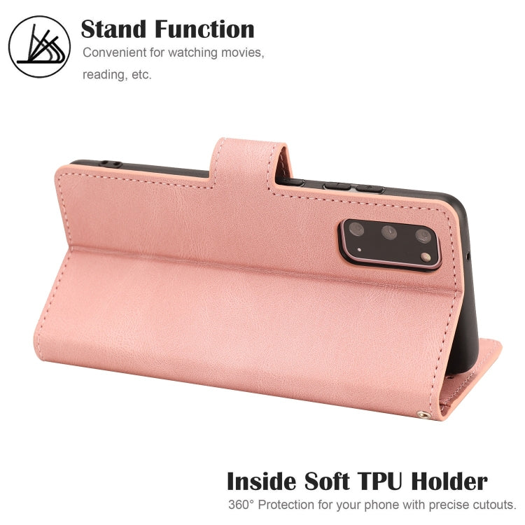 For Samsung Galaxy S20 Fantasy Classic Skin-feel Calfskin Texture Magnetic Buckle Horizontal Flip PU Leather Case with Holder & Card Slot & Wallet