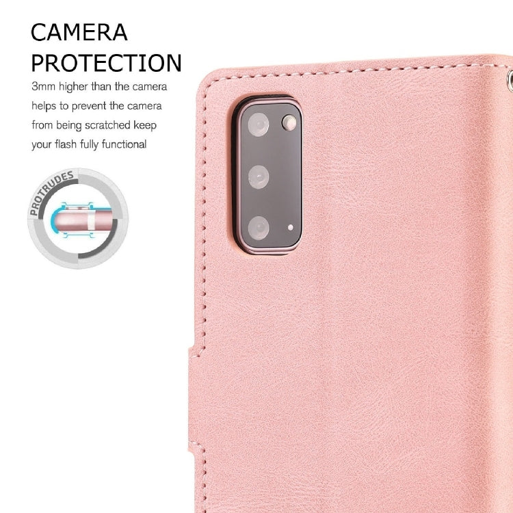 For Samsung Galaxy S20 Fantasy Classic Skin-feel Calfskin Texture Magnetic Buckle Horizontal Flip PU Leather Case with Holder & Card Slot & Wallet