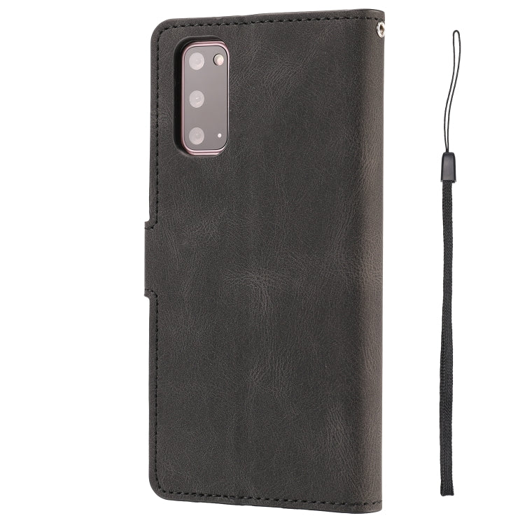 For Samsung Galaxy S20 Fantasy Classic Skin-feel Calfskin Texture Magnetic Buckle Horizontal Flip PU Leather Case with Holder & Card Slot & Wallet