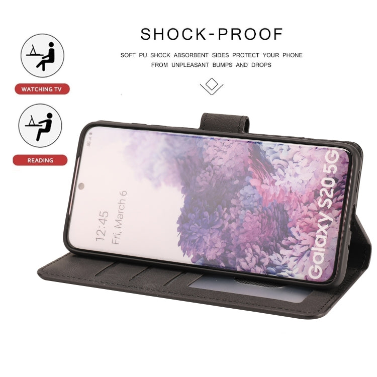 For Samsung Galaxy S20 Fantasy Classic Skin-feel Calfskin Texture Magnetic Buckle Horizontal Flip PU Leather Case with Holder & Card Slot & Wallet