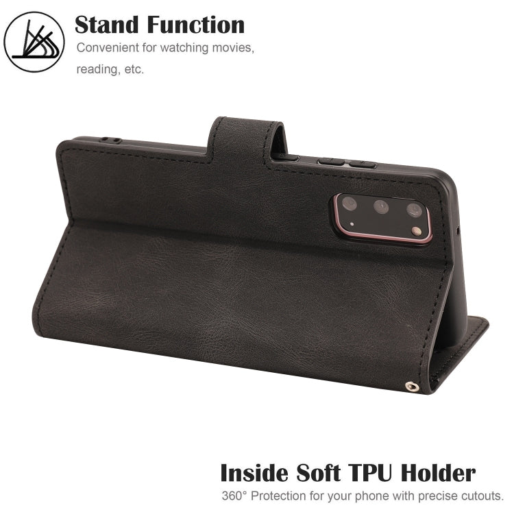 For Samsung Galaxy S20 Fantasy Classic Skin-feel Calfskin Texture Magnetic Buckle Horizontal Flip PU Leather Case with Holder & Card Slot & Wallet
