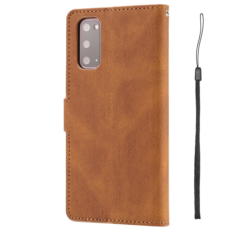 For Samsung Galaxy S20 Fantasy Classic Skin-feel Calfskin Texture Magnetic Buckle Horizontal Flip PU Leather Case with Holder & Card Slot & Wallet