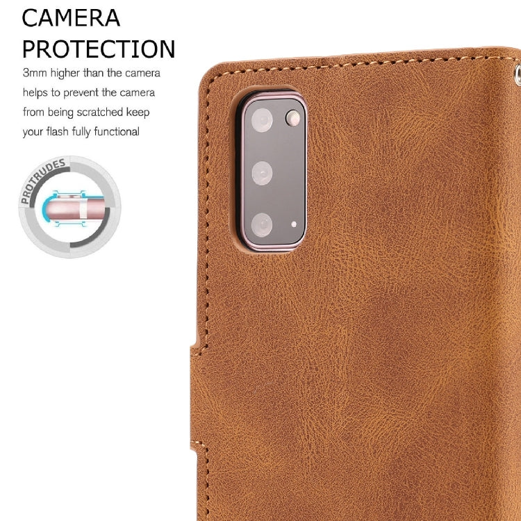For Samsung Galaxy S20 Fantasy Classic Skin-feel Calfskin Texture Magnetic Buckle Horizontal Flip PU Leather Case with Holder & Card Slot & Wallet