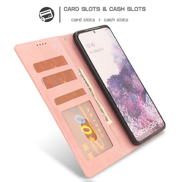 For Samsung Galaxy S20+ Fantasy Classic Skin-feel Calfskin Texture Magnetic Buckle Horizontal Flip PU Leather Case with Holder & Card Slot & Wallet
