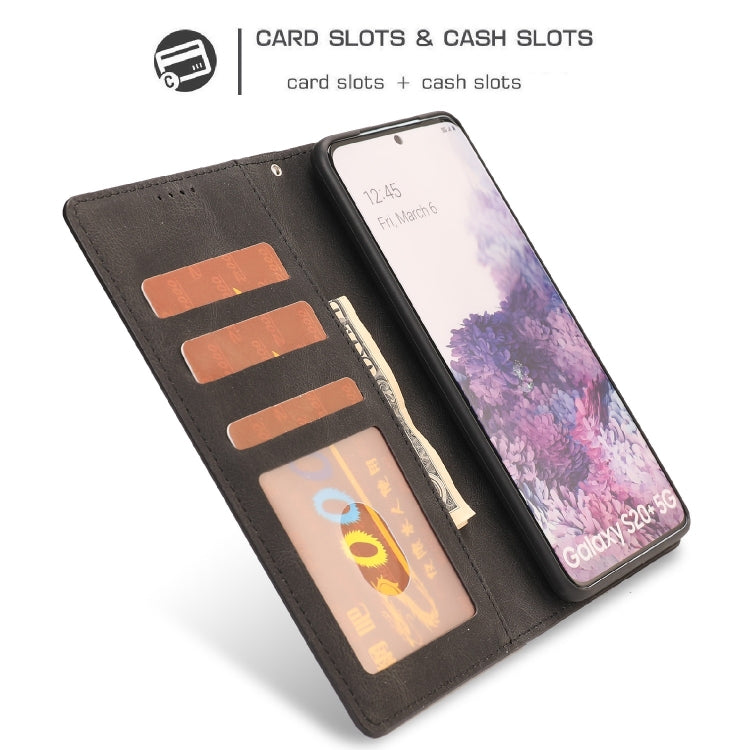 For Samsung Galaxy S20+ Fantasy Classic Skin-feel Calfskin Texture Magnetic Buckle Horizontal Flip PU Leather Case with Holder & Card Slot & Wallet