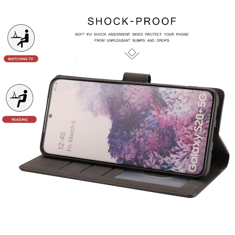 For Samsung Galaxy S20+ Fantasy Classic Skin-feel Calfskin Texture Magnetic Buckle Horizontal Flip PU Leather Case with Holder & Card Slot & Wallet