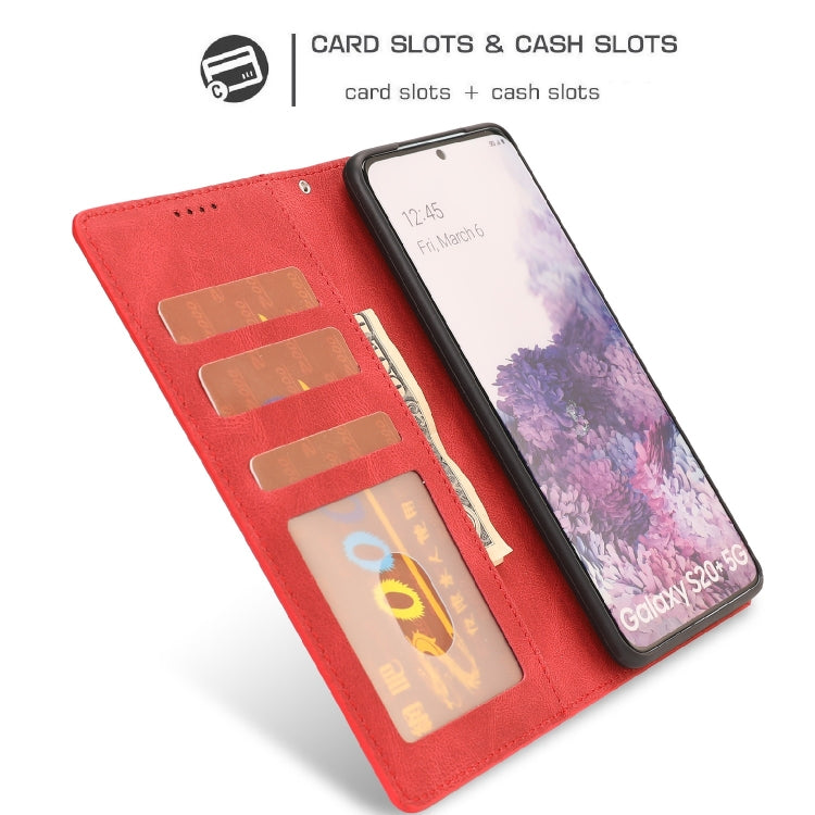 For Samsung Galaxy S20+ Fantasy Classic Skin-feel Calfskin Texture Magnetic Buckle Horizontal Flip PU Leather Case with Holder & Card Slot & Wallet