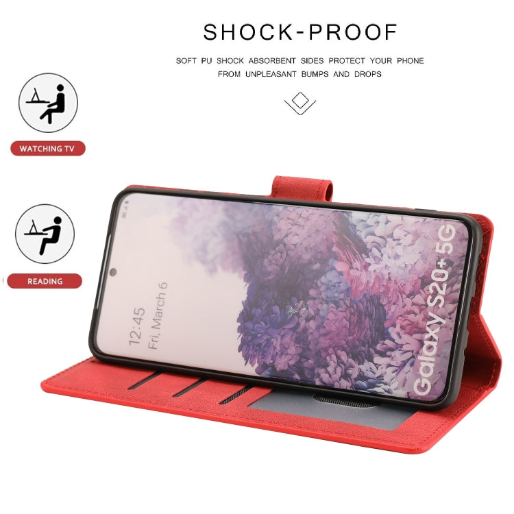 For Samsung Galaxy S20+ Fantasy Classic Skin-feel Calfskin Texture Magnetic Buckle Horizontal Flip PU Leather Case with Holder & Card Slot & Wallet