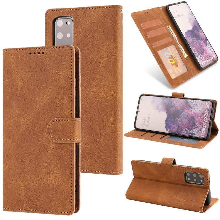 For Samsung Galaxy S20+ Fantasy Classic Skin-feel Calfskin Texture Magnetic Buckle Horizontal Flip PU Leather Case with Holder & Card Slot & Wallet