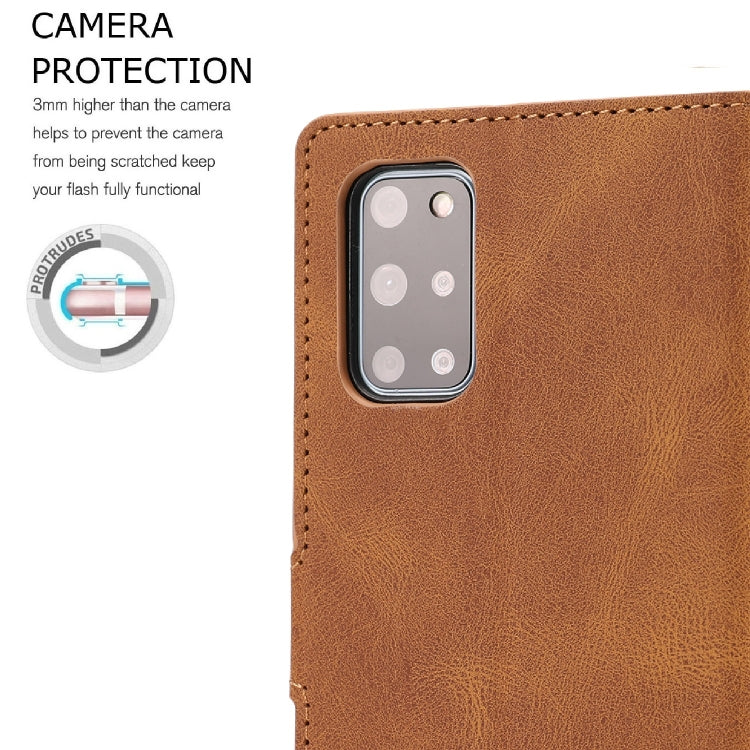 For Samsung Galaxy S20+ Fantasy Classic Skin-feel Calfskin Texture Magnetic Buckle Horizontal Flip PU Leather Case with Holder & Card Slot & Wallet