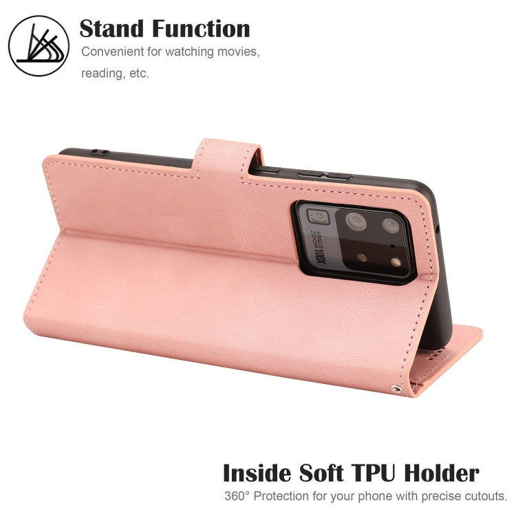 For Samsung Galaxy S20 Ultra Fantasy Classic Skin-feel Calfskin Texture Magnetic Buckle Horizontal Flip PU Leather Case with Holder & Card Slot & Wallet