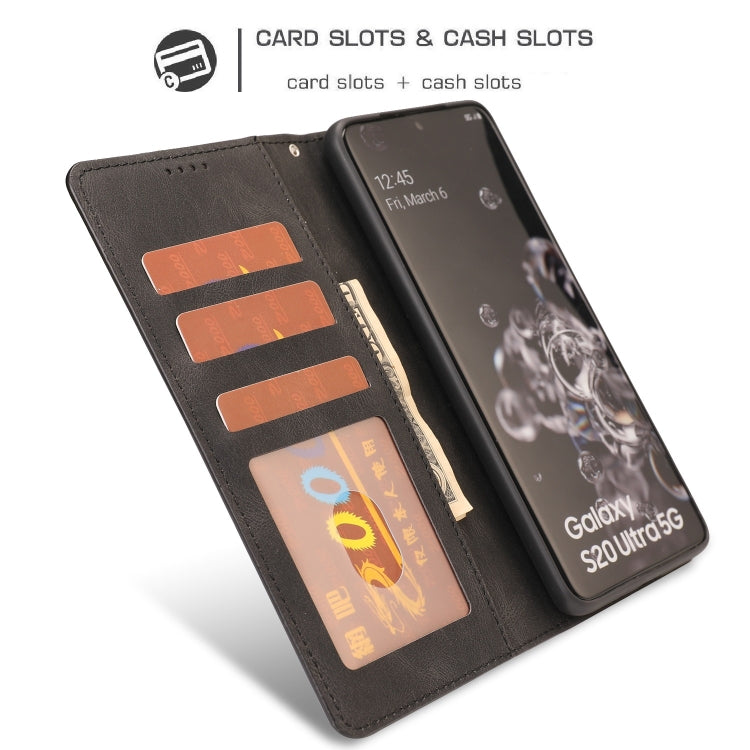 For Samsung Galaxy S20 Ultra Fantasy Classic Skin-feel Calfskin Texture Magnetic Buckle Horizontal Flip PU Leather Case with Holder & Card Slot & Wallet